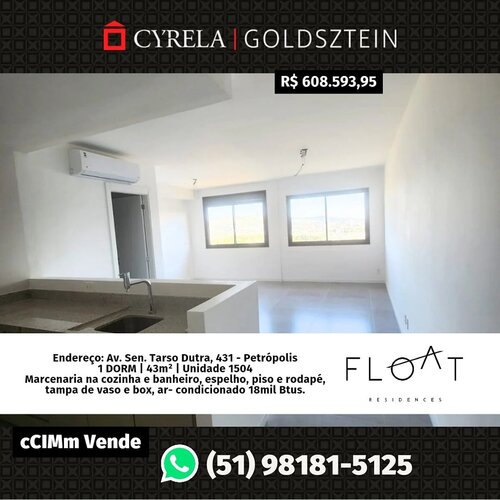 Apartamento na avenida Tarso Dutra 1Dorm - Petrópolis