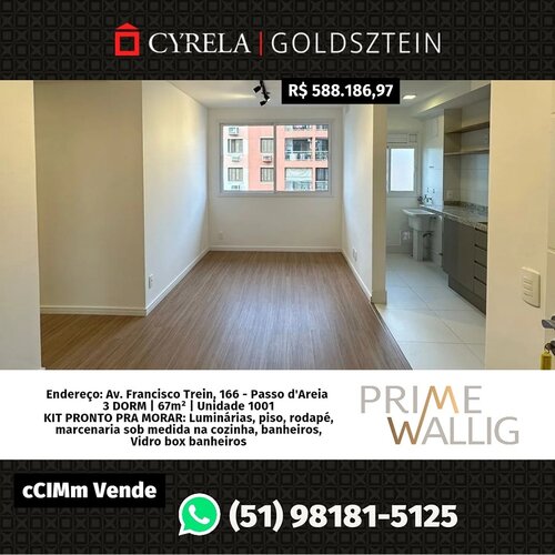 Apartamento pronto para morar no bairro Passo D'areia!