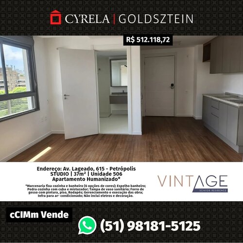 Studio 37m² Avenida Lageado!