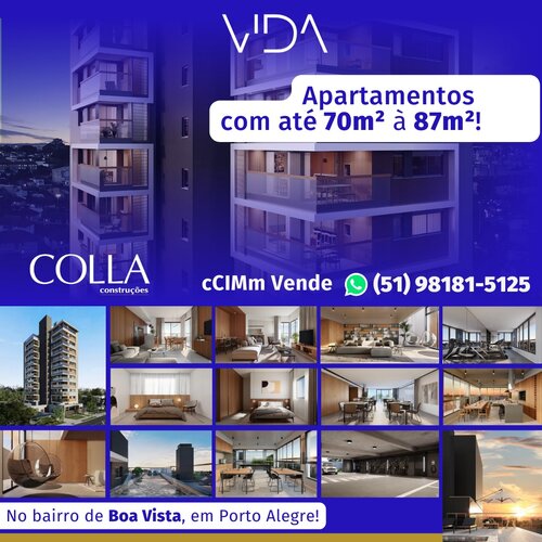 Apartamentos com até 70m² à 87m²!
