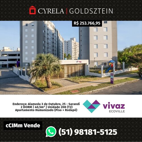 Apartamento Humanizado (Piso + Rodapé) Bairro Sarandi!