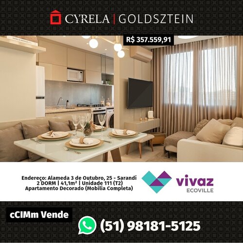 Apartamento Decorado (Mobilia Completa) Bairro Sarandi