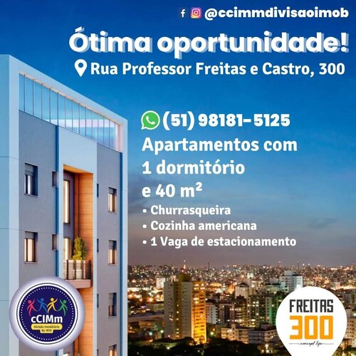 Apartamentos com 1 dormitório no bairro Azenha!