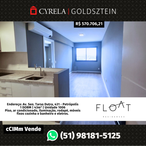 Apartamento pronto para morar em Petrópolis- 1 dorm