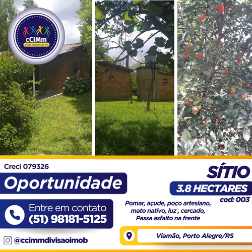 Oportunidade! Sítio 3,8 hectares em Viamão