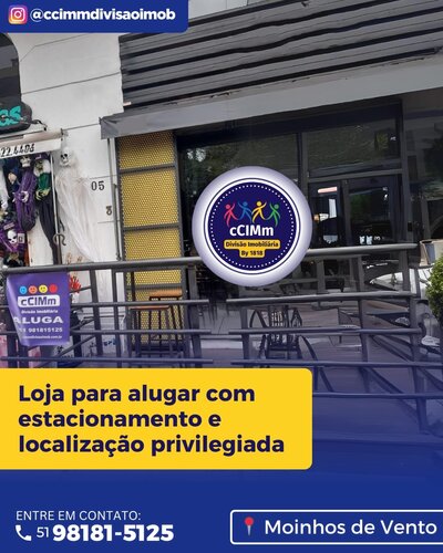 Loja disponível para locação no Bairro Moinhos de Vento, em Porto Alegre